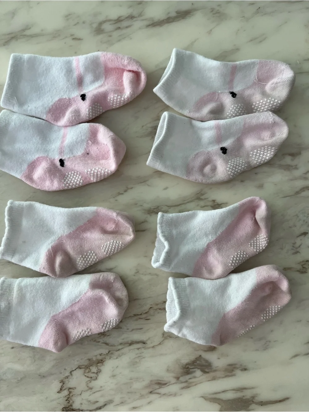Puma Infant Ankle Socks Pack - White with Red, Pink & Black
